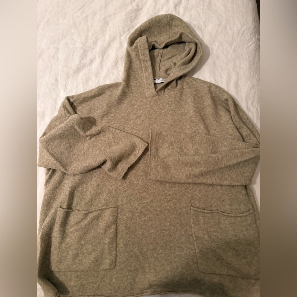 Cozy Tan Hooded Sweater